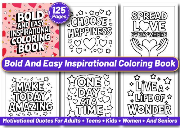 Bold Easy Inspirational Coloring Pages Graphics