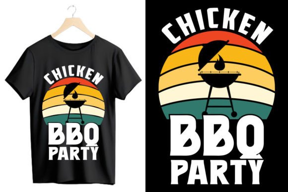 Chicken Bbq Party Graphics & T-Shirt Designs