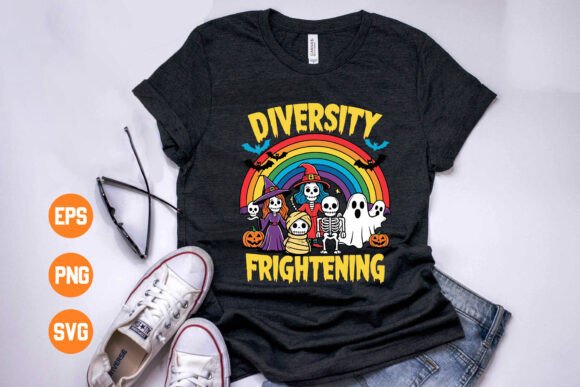 Diversity Frightening Halloween Graphics & T-Shirt Designs