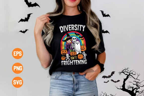 Diversity Isn’t Frightening Halloween Graphics & T-Shirt Designs