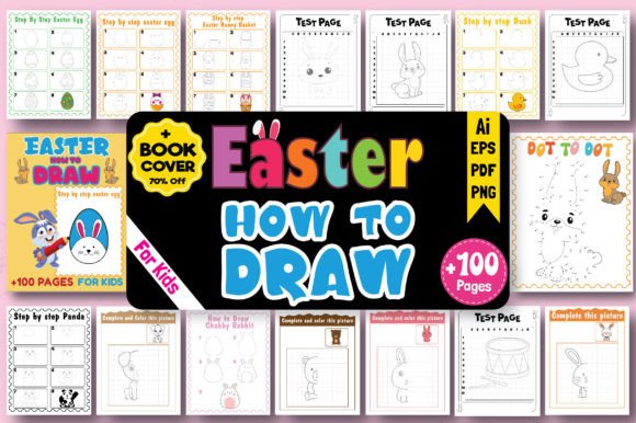 EASTER HOW to DRAW for KIDS COVER: Graphics & Teaching Materials
