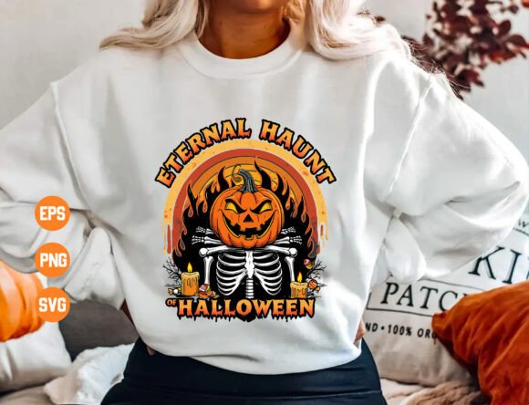 Eternal Haunt of Halloween Graphics & T-Shirt Designs