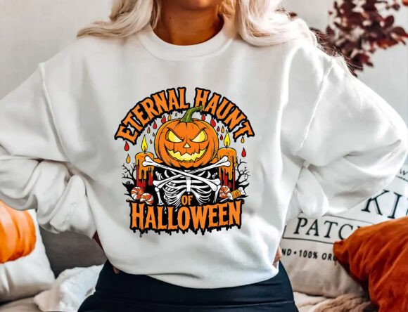 Eternal Haunt of Halloween Shirt Graphics & T-Shirt Designs