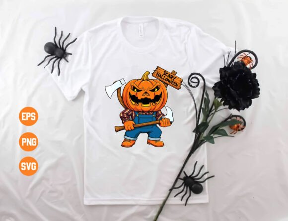 Scary Halloween T-Shirt Design