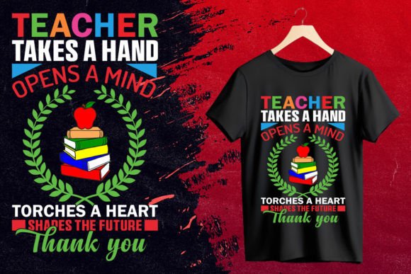 Teacher Takes a Hand Opens a Mind Torch Graphics